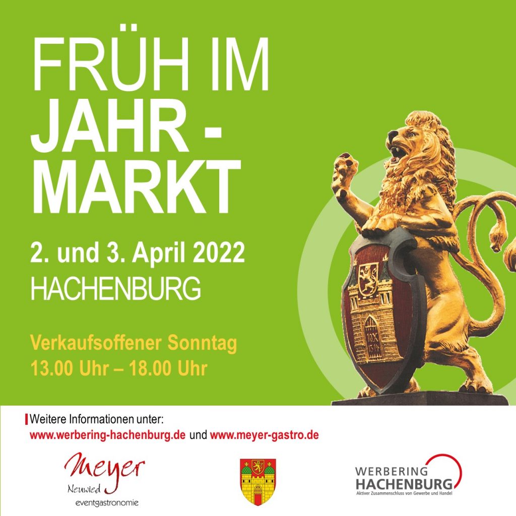 „Früh im Jahr Markt“ mit verkaufsoffenem Sonntag (02. und 03. April 2022)