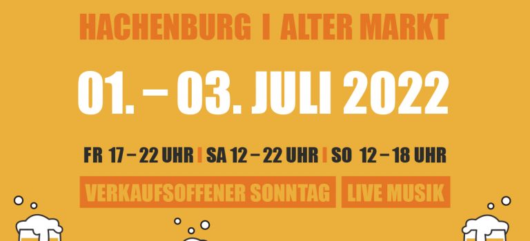Shoppen, Schlemmen und Genießen beim Food & Beer Festival vom 1. – 3. Juli mit verkaufsoffenem Sonntag in Hachenburg